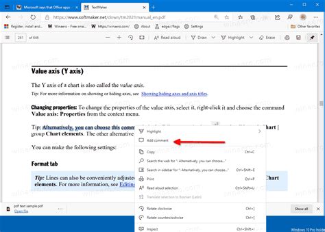 Add Video Comment in PDF in Microsoft Edge
