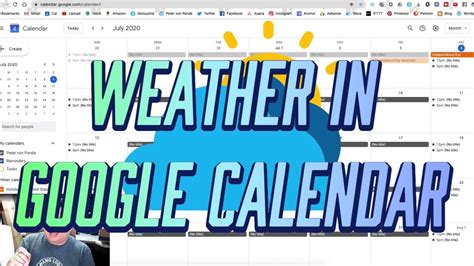 Add Weather To Google Calendar