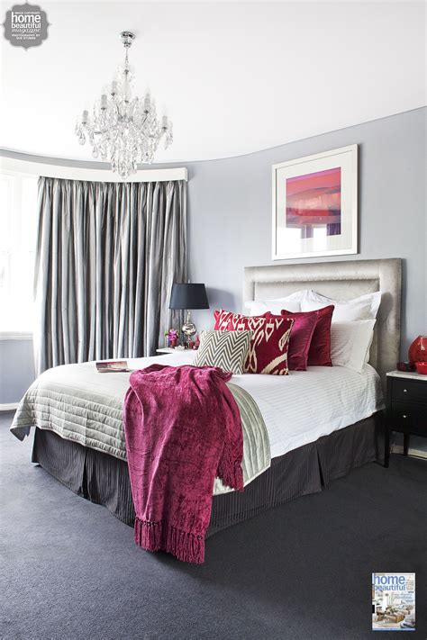 Add a Touch of Glamour with Metallic Accents grey bedroom ideas with pop of color