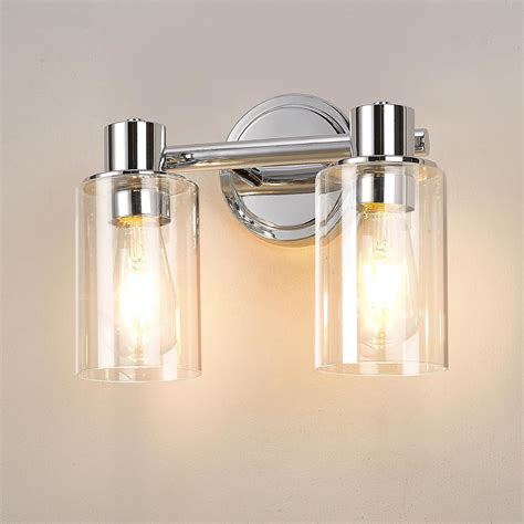 Add a second light layer with bathroom wall lights