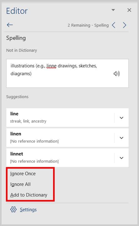 Add to Dictionary or Ignore
