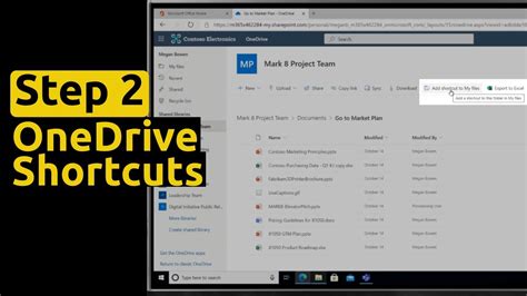 Add to OneDrive shortcuts