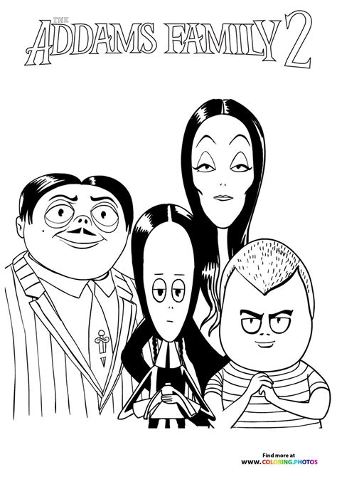 Addams Family Coloring Page