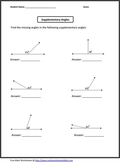 Adding And Subtracting Angles Worksheet