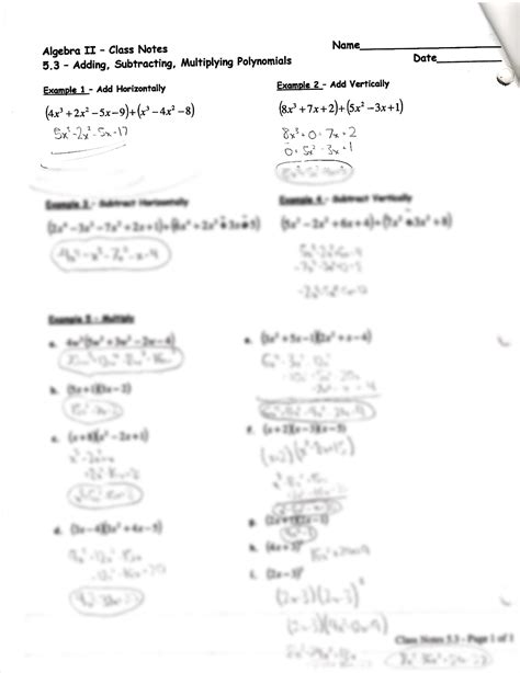 Unlock the Key to Success: Mastering Polynomial Addition and Subtraction in Algebra 2