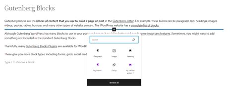 Adding Block Items in the Gutenberg Editor