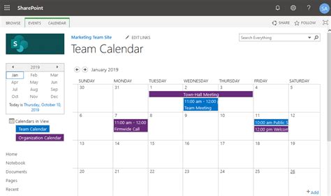 Adding Calendar To Sharepoint Page