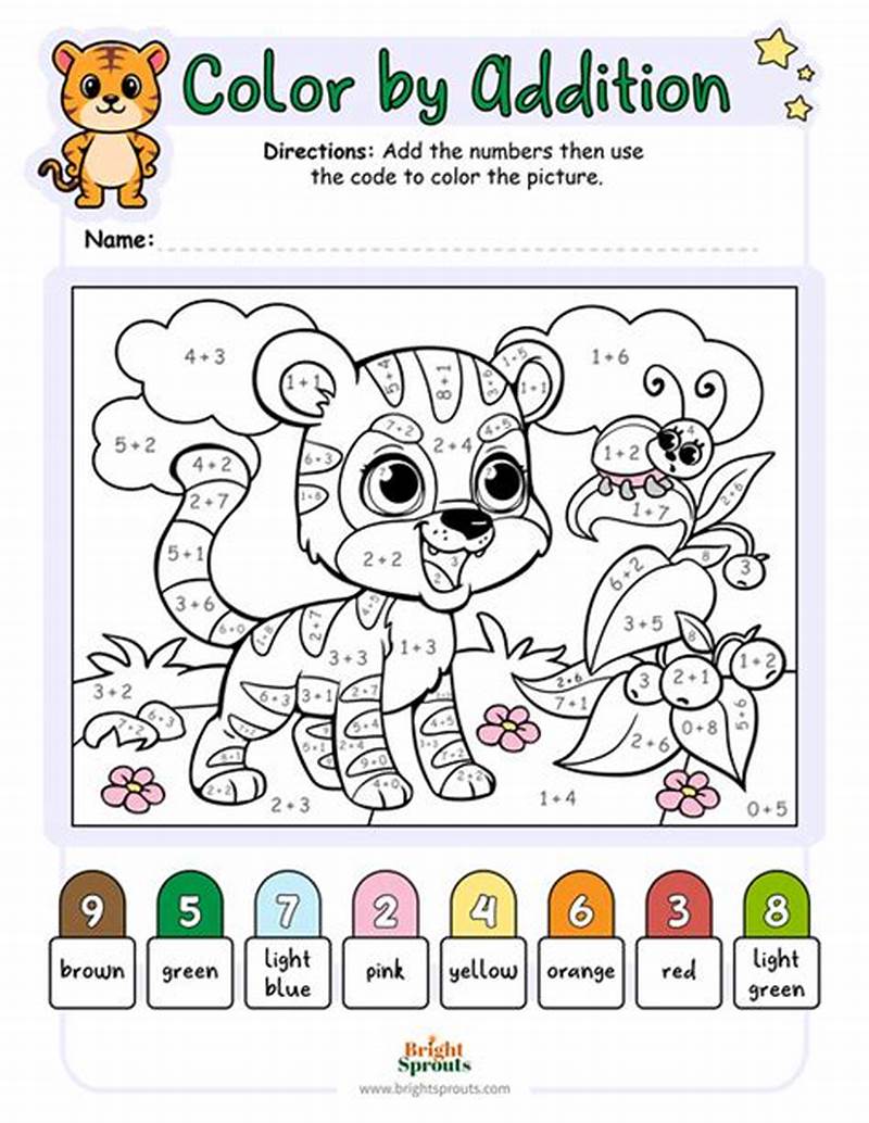 Adding Coloring Worksheets