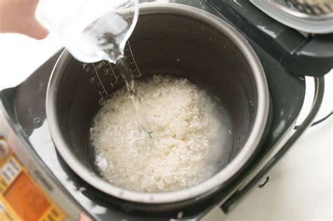 Adding Water to the Rice Cooker