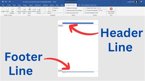 Adding a Horizontal Line to a Word Footer