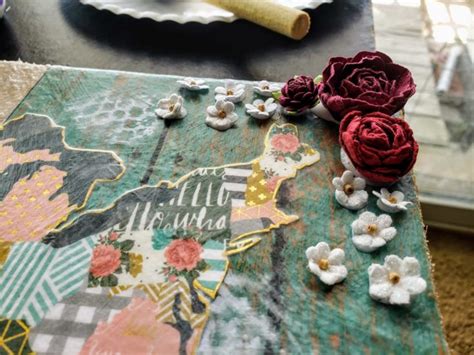 Adding embellishments to decoupage