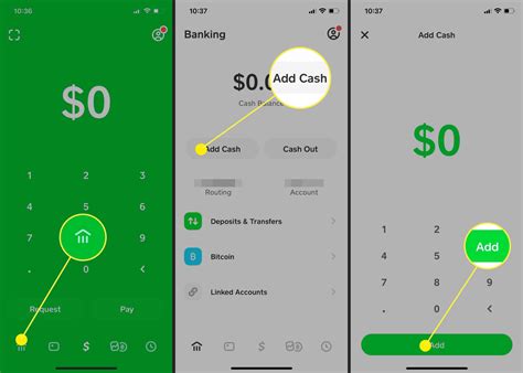 Adding funds to Cash App