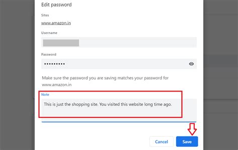 Adding notes to your passwords in Chrome