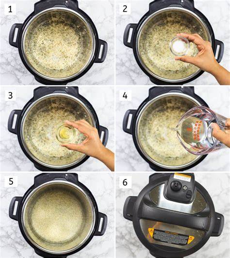 Adding rice and water to Instant Pot