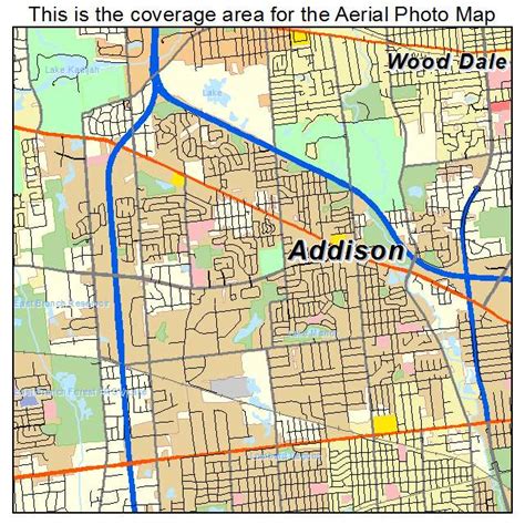 Aerial Photography Map of Addison, IL Illinois