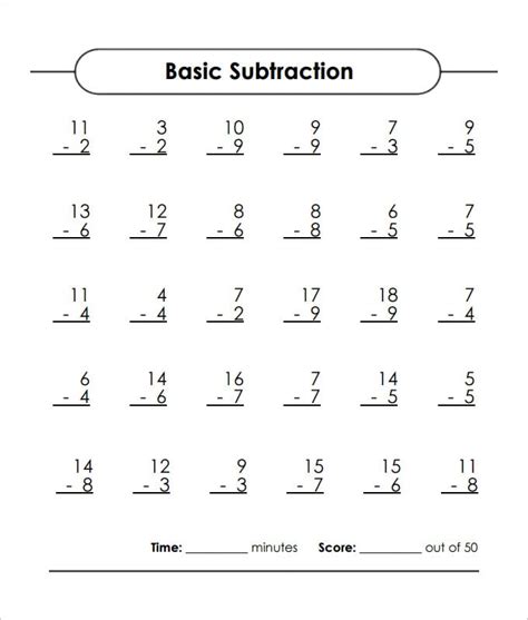 Addition Subtraction Math Worksheets