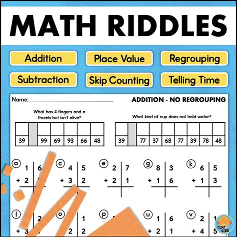 Addition 2nd Grade Math Riddles Worksheets