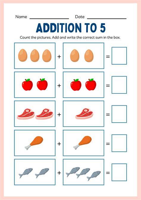 Addition For Kindergarten Worksheet