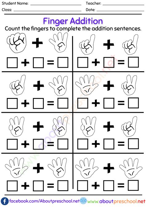 Addition Worksheets In Kindergarten