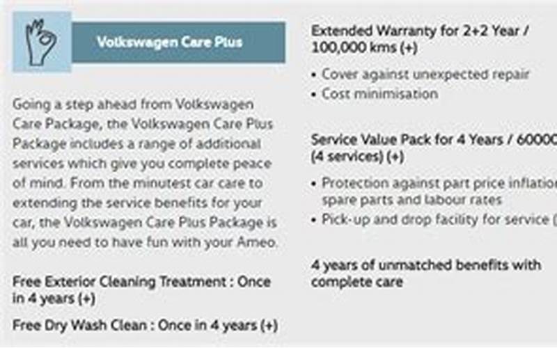 Additional Benefits Of Volkswagen Care Plus Plan