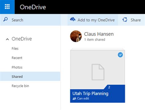 Additional OneDrive functionality
