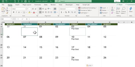 Additional tips for using excel calendar template