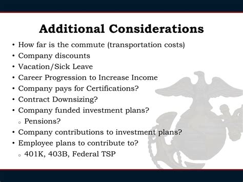 Additional Considerations