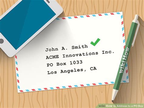 How to write a po box on an envelope