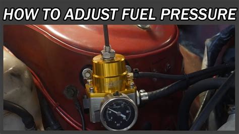 Adjust the Fuel Pressure