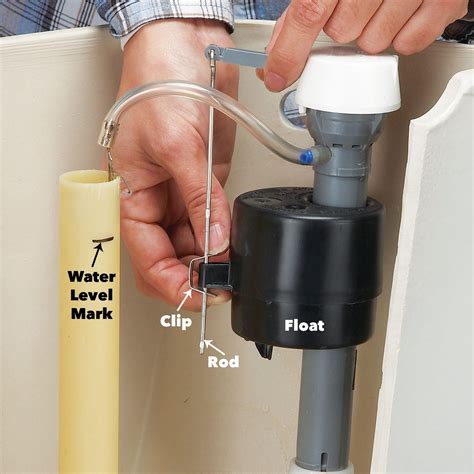 Adjusting the fill valve to stop a running toilet