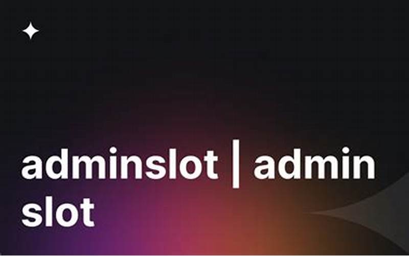 Admin Slot Image