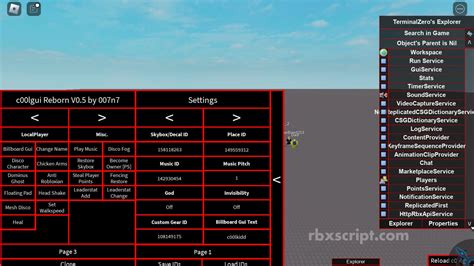 Admin GUI Scripts | RbxScript