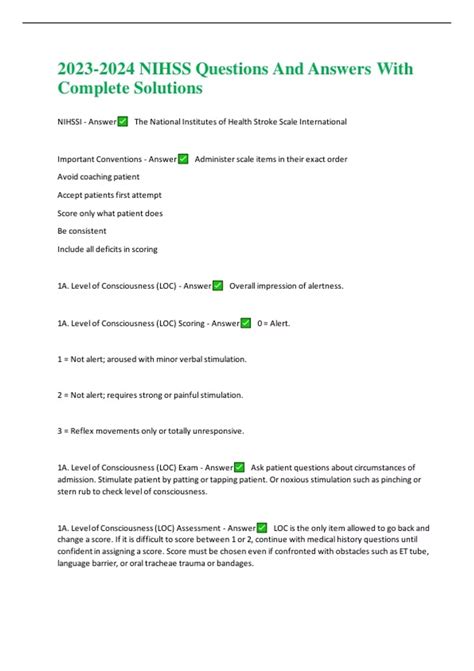 Administering NIHSS Questions: Best Practices and Protocols