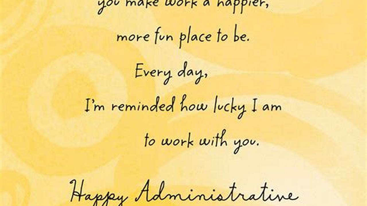 Administrative Professionals Day Card Message