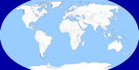 Blank political map of the world's countries, and further