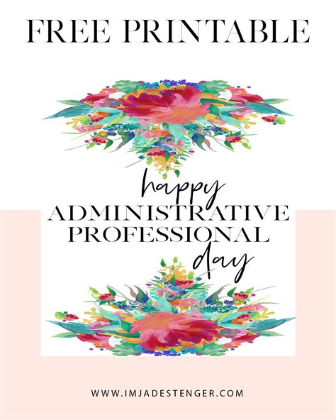 Administrative Professionals Day Card Printable Free