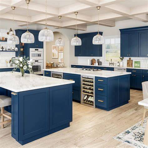 Transform Your Kitchen into a Coastal Oasis with Stunning Admiral Blue Cabinets