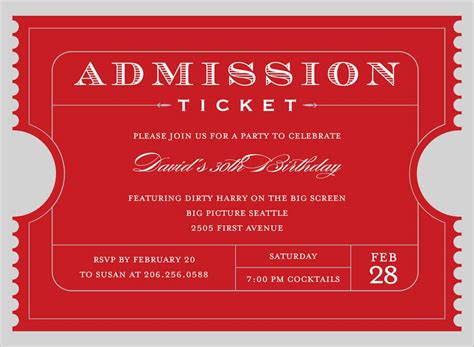 4 Free Admission ticket templates Word Excel PDF Formats