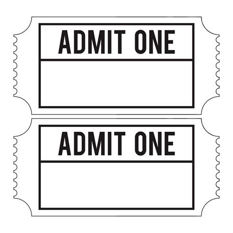 Admit One Tickets Printable