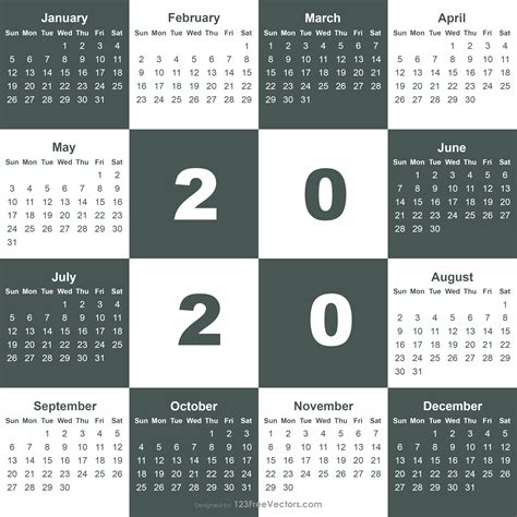 Adobe Illustrator Calendar Template