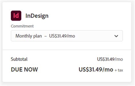 Adobe InDesign: Pricing &amp; plans