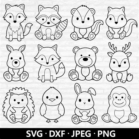 Adorable Animal Outlines