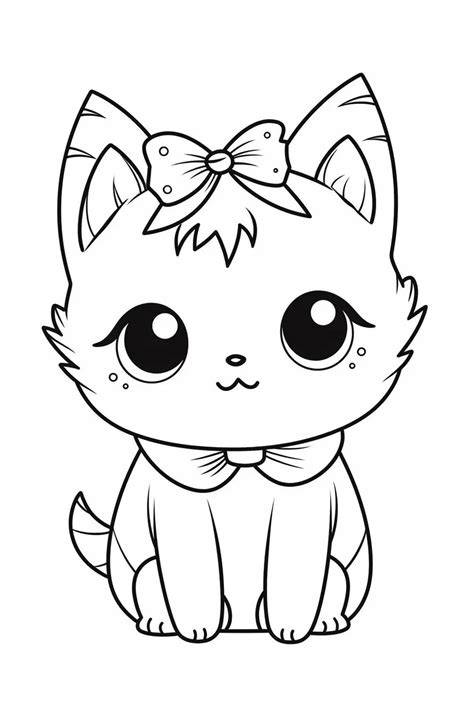 Adorable Cat Coloring Pages