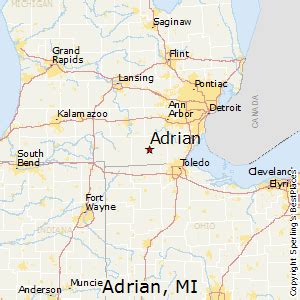 Adrian topographic map, MI USGS Topo Quad 41084h1