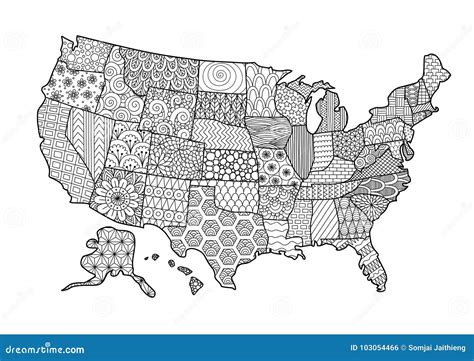 Coloring Map Usa United States America Book Planner Journal Etsy