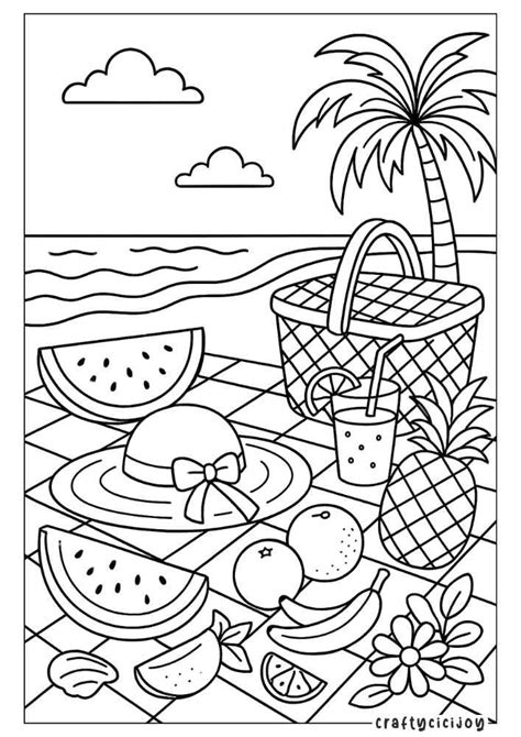 Adults Printable Summers Coloring Pages