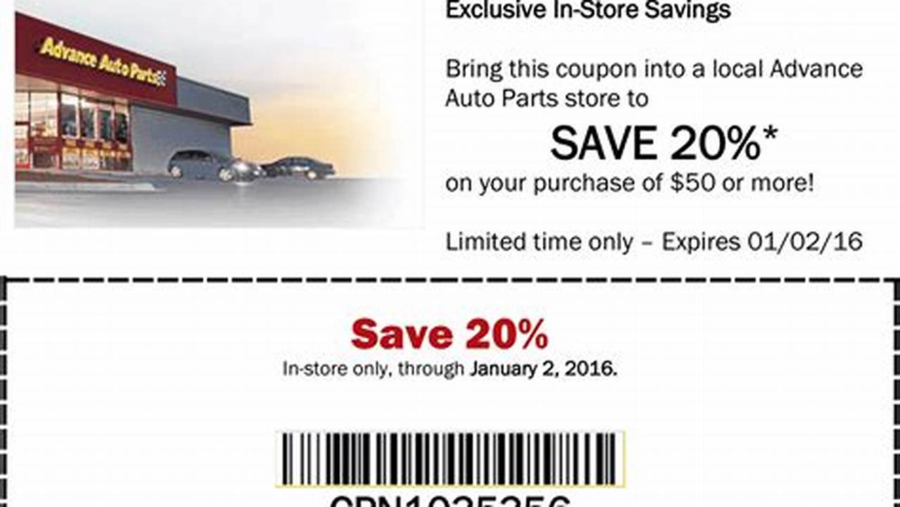 Advance Auto Parts Discount Code 2024 Promo Code