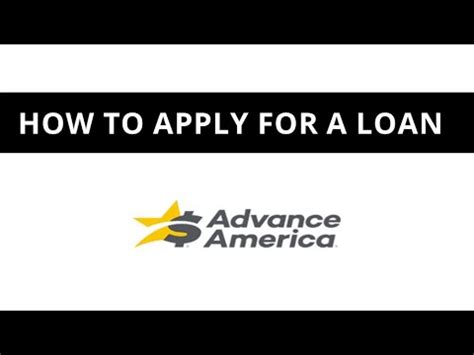 Advance America Loan Application