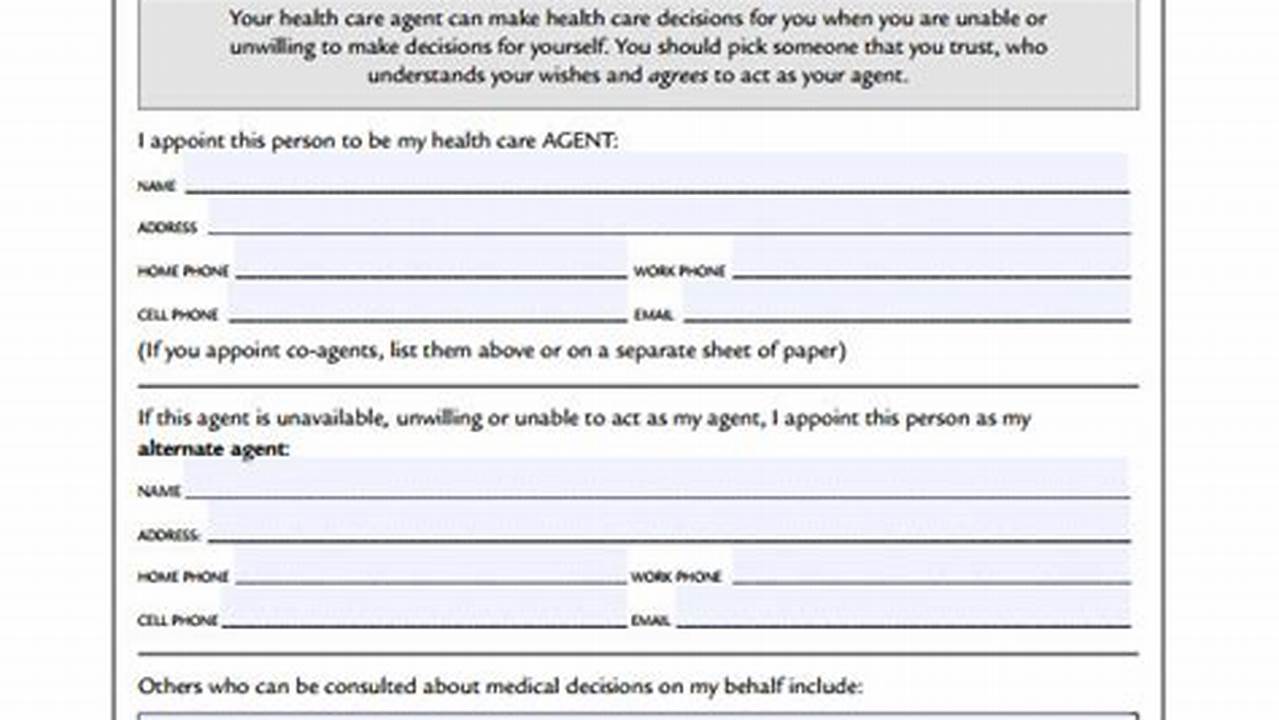 Advanced Directive Form 2024 Free