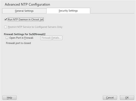 Diagram showing advanced NTP configuration settings